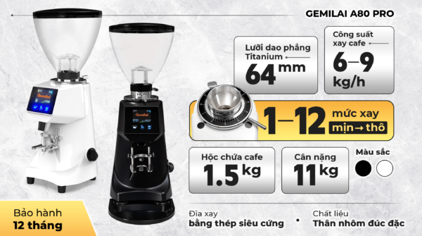 Đánh giá máy xay cà phê Gemilai A80 Pro: Tốc độ xay nhanh, vận hành ổn định