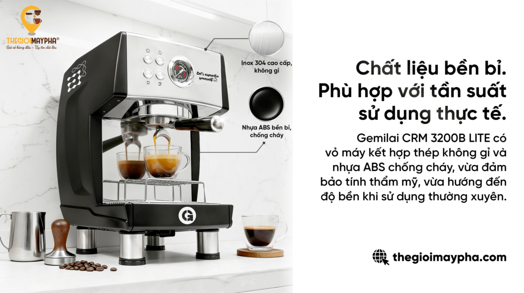 Máy pha cà phê Gemilai CRM 3200B Lite