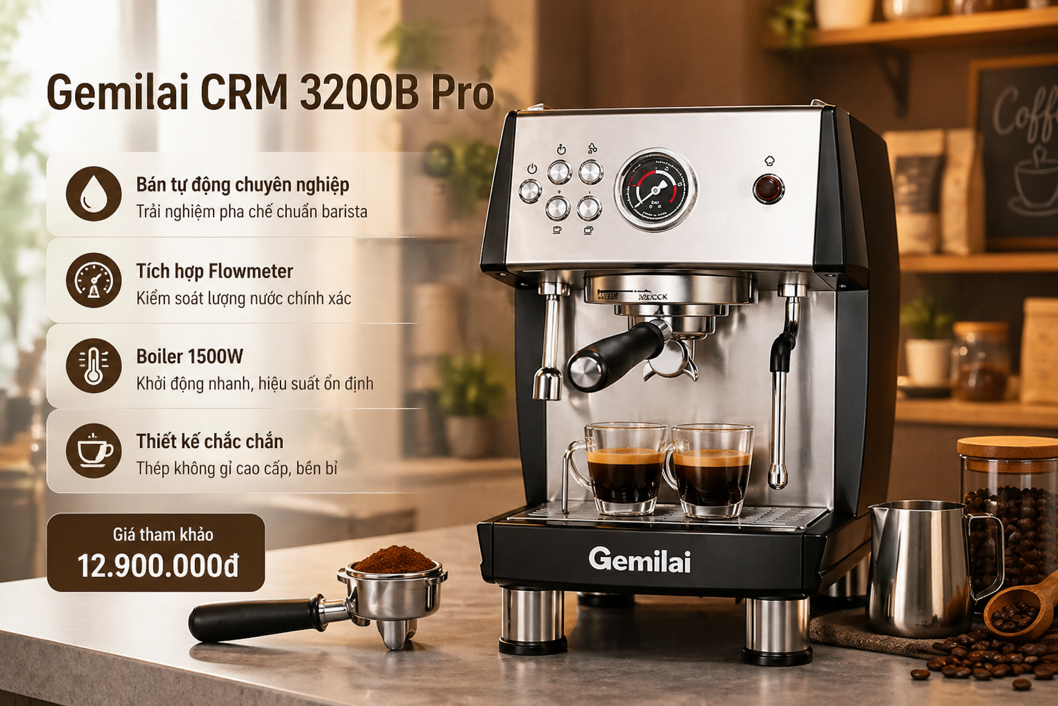 Máy pha cà phê cho quán nhỏ nên chọn loại nào?