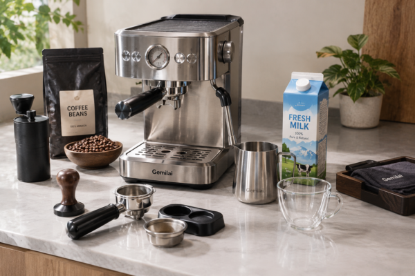 Tự làm latte tại nhà với máy pha cà phê gia đình